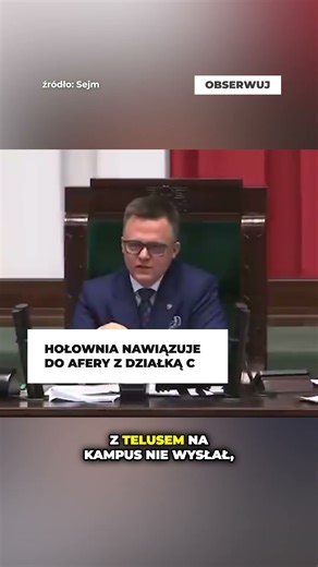 HOŁOWNIA W SEJMIE NAWIĄZAŁ DO AFERY Z CPK