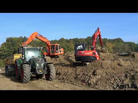Terrassement 2017 | Pelleteuse DOOSAN & KUBOTA | Fendt 716 S4 Vario & Scania G480 | Sarl Moritz