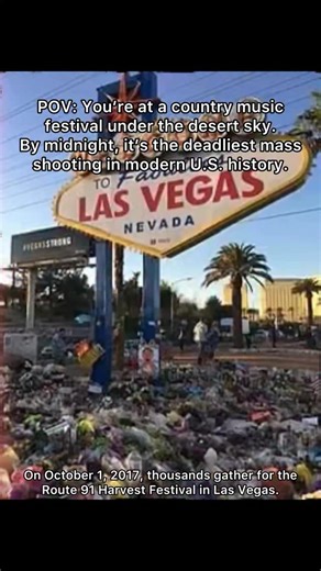 Night Archives on Instagram: "On October 1, 2017, Las Vegas became the site of the deadliest mass shooting in modern U.S. history. A gunman, Stephen Paddock, opened fire from his hotel room at the Mandalay Bay Resort and Casino, targeting the crowd at the Route 91 Harvest Festival. Armed with an arsenal of rifles, many equipped with bump stocks to simulate automatic fire, Paddock fired into the crowd for about ten minutes. The attack killed 58 people and injured more than 850 others, many from g