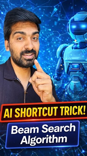AI Shortcut Trick! ⚡ Beam Search Algorithm #shorts #ai #logicsjaano