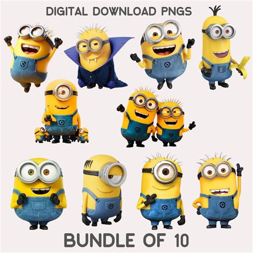 Minions Svg Bundle, Minions Png, Clipart Bundle, Minion Face, Kevin Minion Svg, Svg for Cricut, Instant Download, Digital Files - Etsy