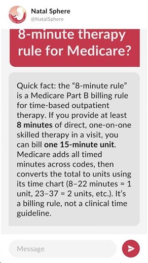 What is the 8-minute therapy rule for Medicare?