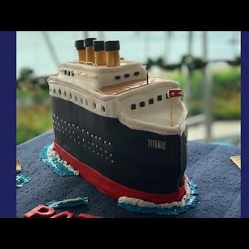 Titanic cake tutorial for a toddler birthday boy