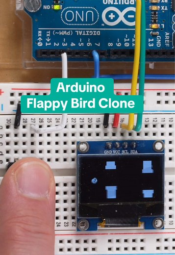 Flappy Bird Clone on Arduino UNO with OLED Display