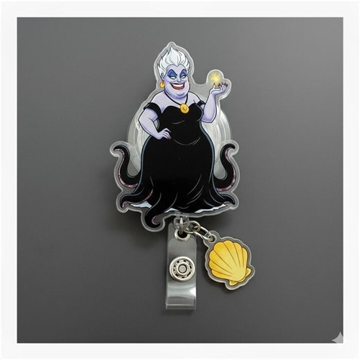 Ursula Badge Reel, Villain Princess Mickey Head Badge Reel, Disney Villain Badge Reel, Nurse Badge Reel, Mickey Mouse Badge Reel UARENBG54 - Etsy