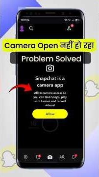 snapchat me camera open nahi ho raha hai | snapchat camera not working #shorts