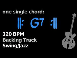 G7 (120 BPM, swing/jazz, one single chord) Backing Track