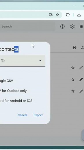 How to Export Contacts List in Google Account
