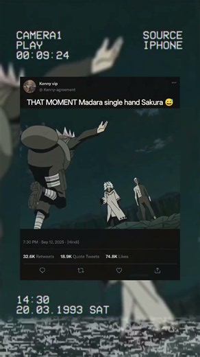 THAT MOMENT Madara single hand Sakura 😅#kakashi #uchiha #madina #shorts