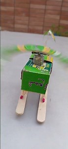 Easy Matchstick Helicopter Craft