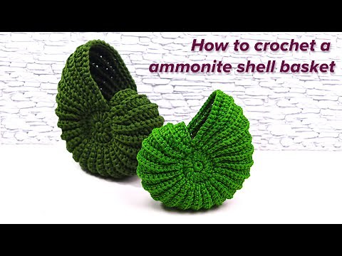 How to Crochet an Ammonite Shell Basket (Spanish subtitle)
