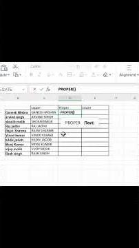 How to use UPPER Proper lower function in excel for fresher 2026