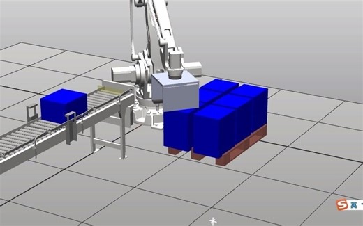 模拟工业机器人码垛