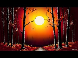Beautiful Landscape drawing on ms paint | Draw in Ms Paint | ms paint Drawing | how to draw