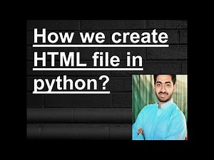 How we create HTML file in python?