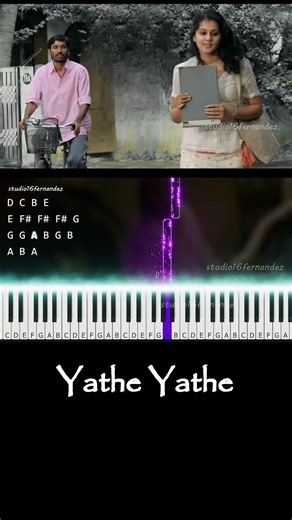 Yathe Yathe Keyboard Cover | Piano Notes | Aadukalam | G. V. Prakash Kumar | Fernandez 5