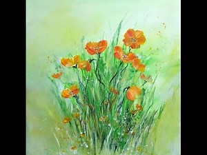 Acrylmalerei für Anfänger, Blumen, Painting for Beginners, Flowers