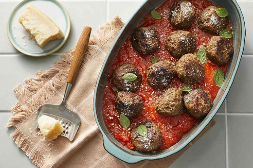 Three-Meat Italian Meatballs
