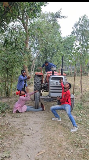 The front wheel of the car is between the legs.