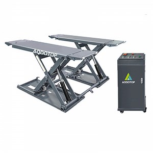 [Hot Item] Aodotop Portable Space Saving Home Garage Use Movable Scissor Car Lift MID Rise Vehicle Lifter Ramp Hoist