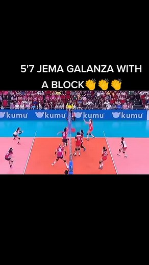 Height of Jema Galanza: 5'7 vs 6'3 - Block Comparison