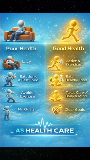 Poor Health vs Good Health | Daily Habits That Change Your Life#poorhealth#healthshorts#richhealth