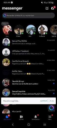 comment supprimer tout les conversations messenger d'un coup? How to delete all messenger history!