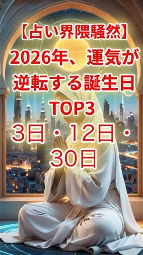 【占い界隈騒然】2026年、運気が逆転する誕生日TOP3 #成功事例 #Shorts #TimeMap #雑学 #恋愛 #仕事効率化 #成功事例 #人生戦略 #お金 #運気