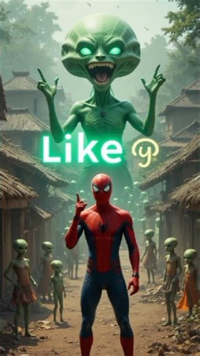 Spider-Man vs Alien Queen | Funny Alien Attack in Village | Hindi Cartoon Shorts