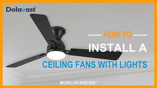 Watch Dolavast Flush Mount Ceiling Fan Quick Install Guide 6162-3 on Amazon Live