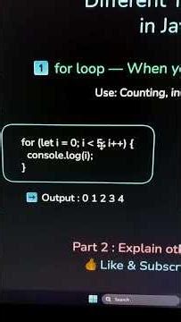 Javascript for loop #coding #javascript #tutorial #forloop
