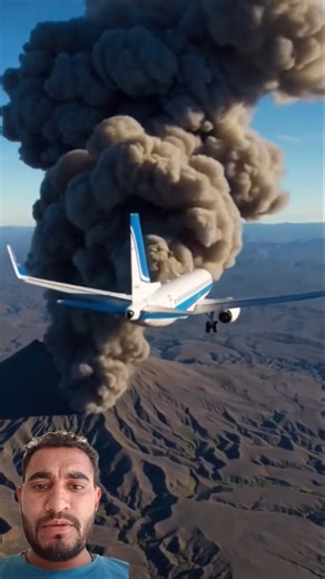 Plane Flying Through a Volcano 🌋😱 || #plane #volcano #sorts