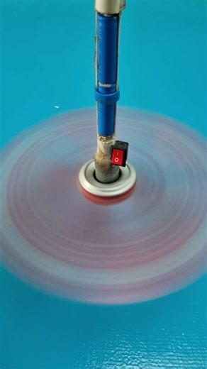 The ceiling fan rotates at a very high speed.