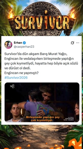 SURVİVOR ENGİNCANIN BARIŞ MURAT YAĞCIYA YAPTIĞI ŞEY NEYDİ? #survivor