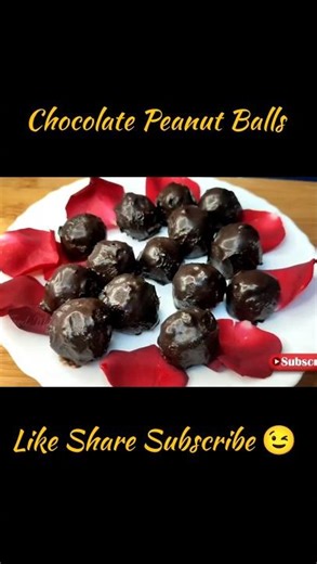 Tasty Peanuts Chocolate Ball | No Fire Recipe With chocolate #shorts #chocolate #peanut #viral #food