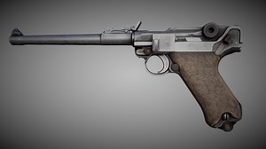 Luger (Parabellum) P08L (Artillery Modification) - Buy Royalty Free 3D model by the Georgeous (@thegeorgeous)