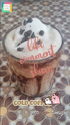 Cold Coffee recipe.How to make yummy Cold Coffee at home. Iced coffee. Cold Coffee with ice cream.