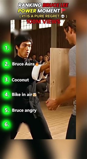 RANKING BRUCE LEE Power Moment! 🚩 (#1 IS A PURE REGRET 💀) #BruceLee #shorts