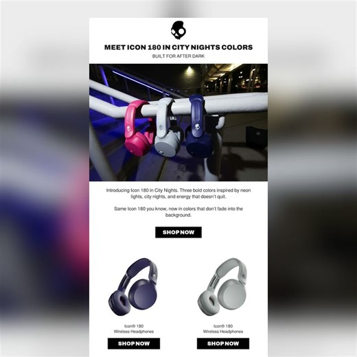 Email Design Inspiration by Skullcandy | Email Love