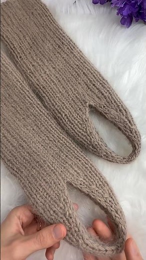 Knit Stirrup Leg Warmers