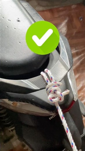 Simple trick to tie any item on the bike.#knotting#short