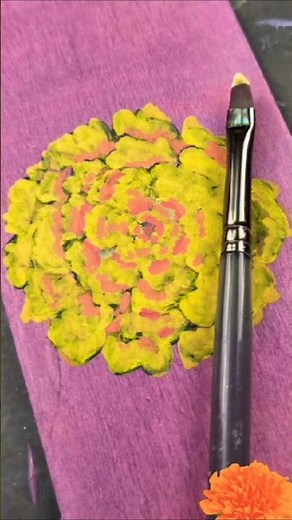 How to Paint Easy Marigold Flowers