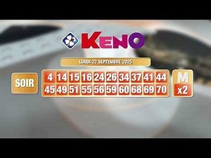 Tirage du soir Keno® du 22 septembre 2025 - Résultat officiel - FDJ
