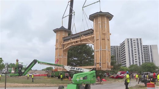 Cleveland's historic Euclid Beach arch moved to a new location to undergo restoration