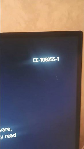 PlayStation error code CE-108255-1 Need Quick Fix...