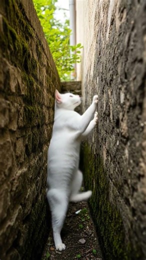 A small cat escapes from the marrow