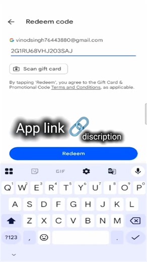 100₹ ka Google redeem code free me 💸 app link description #shorts