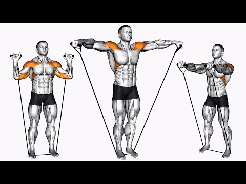 6 Min Resistance Band Shoulder & Chest Workout for Beginners at Home 💪🔥#viral
