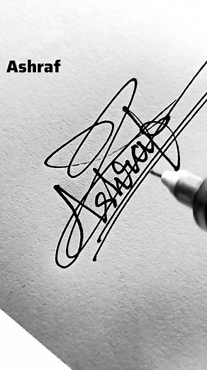 Unique Signature Style of Your Name Ashraf