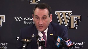 Coach K addressed the media following the 2OT loss at Wake Forest. | Duke Men's Basketball